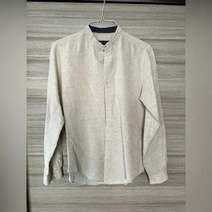 Zara Men Linen Cotton, Full-Sleeve, Slim Fit Shirt S